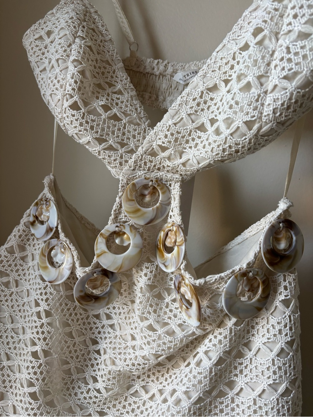 12th Tribe White Crochet Mini Dress - Picture 8 of 11